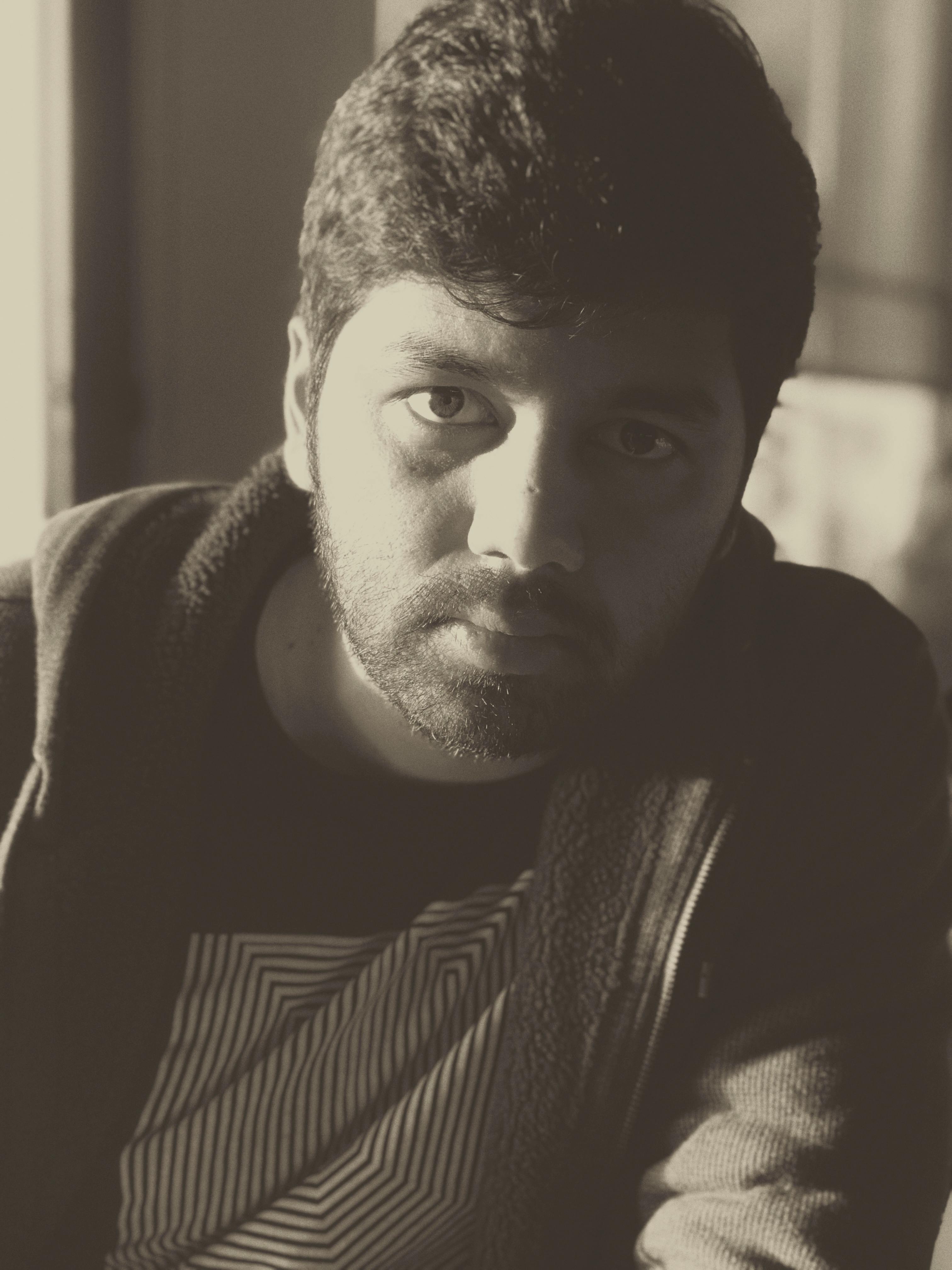 a picture of vignesh with sepia filter