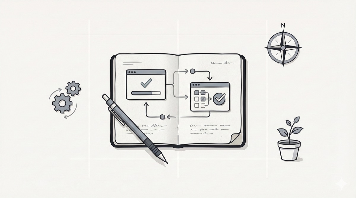 A simple vector illustration of a field notebook
